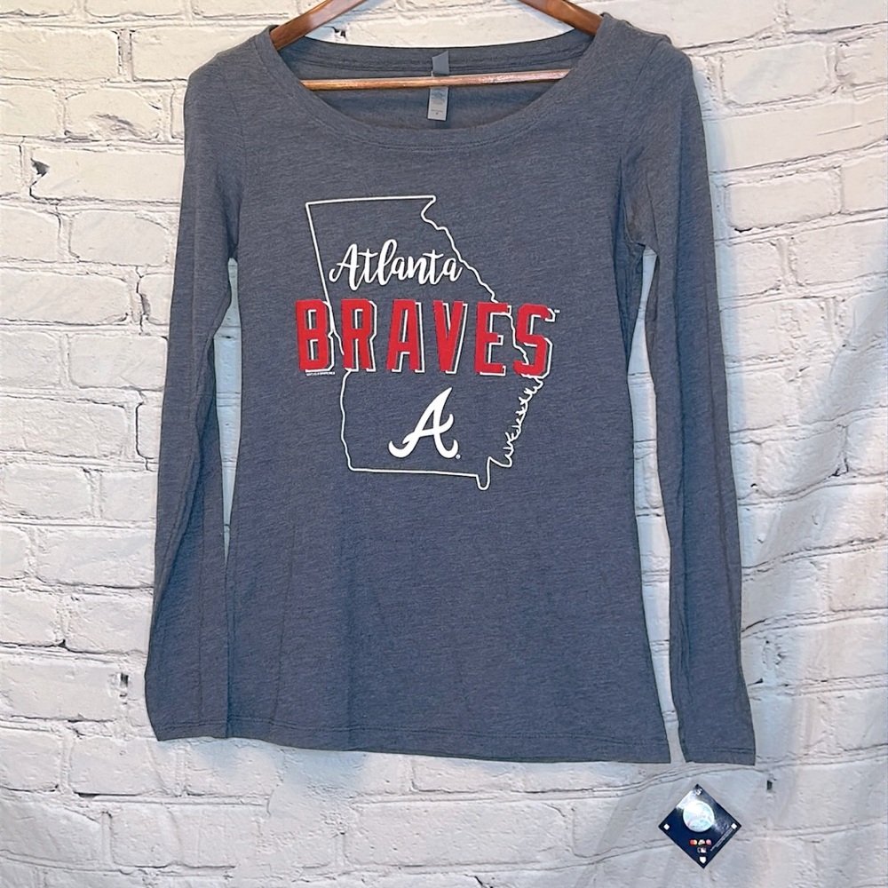 Next Level Long Sleeve Atlanta Braves T-Shirt Size Medium Brand New W/Tags